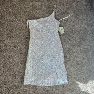 Windsor Silver One Shoulder Bodycon Dress